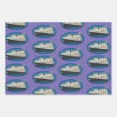 Titanic Birthday Paars White Star Line Ship Inpakpapier Vel (Voorkant 3)