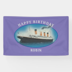 Titanic Birthday Paarsste White Star Line Ship Spandoek