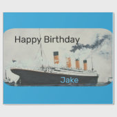 TITANIC Birthday Party Name Cadeaupapier (Vlak)