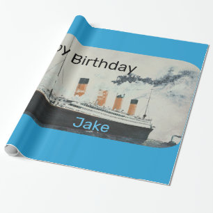 TITANIC Birthday Party Name Cadeaupapier