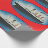 Titanic Birthday Red RMS White Star Line Ship Cadeaupapier (Hoek)