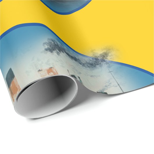 Titanic Birthday Yellow RMS White Star Line Ship Cadeaupapier (Rol Hoek)