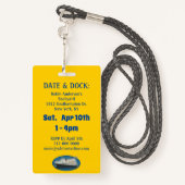 Titanic Birthday Yellow White Star Line Ship Badge (Achterkant met draagriem)