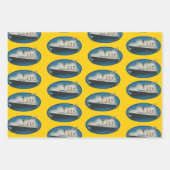 Titanic Birthday Yellow White Star Line Ship Inpakpapier Vel (Voorkant 3)