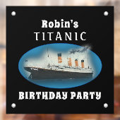 Titanic Black Birthday  Raamsticker (Vel 2)