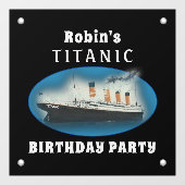 Titanic Black Birthday  Raamsticker (Vel)