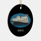 Titanic Black Kerstmis Keramisch Ornament (Rechts)