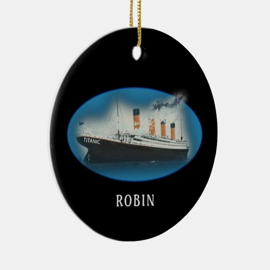 Titanic Black Kerstmis Keramisch Ornament (Rechts)