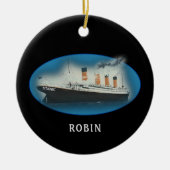 Titanic Black Kerstmis Keramisch Ornament (Voorkant)