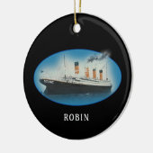 Titanic Black Kerstmis Keramisch Ornament (Links)