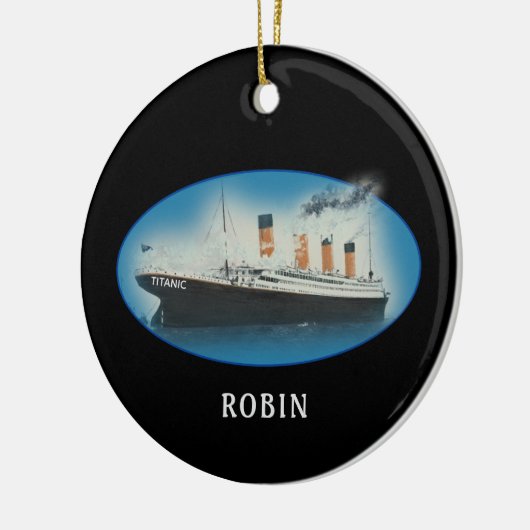 Titanic Black Kerstmis Keramisch Ornament (Links)