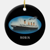 Titanic Black Kerstmis Keramisch Ornament (Achterkant)