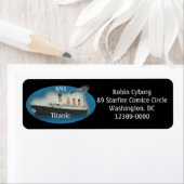 Titanic Black Maritime White Star-adres Etiket (Insitu)