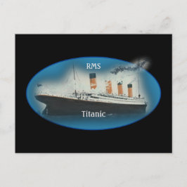 Titanic Black Maritime White Star Line Ship Briefkaart