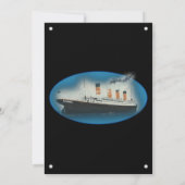Titanic Black verjaardagsuitnodiging Kaart (Achterkant)