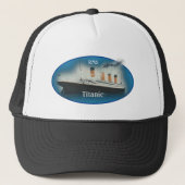 Titanic Blue Oval White Star Line RMS Ship Trucker Pet (Voorkant)