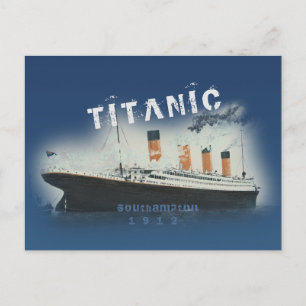 Titanic Blue Southampton 1912 Ship Briefkaart