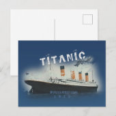 Titanic Blue Southampton 1912 Ship Briefkaart (Voorkant / Achterkant)