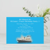 Titanic Blue Verjaardag White Star Line Schip Kaart (Staand voorkant)