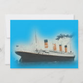 Titanic Blue Verjaardag White Star Line Schip Kaart (Achterkant)