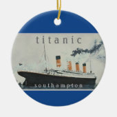 TITANIC  Blue White Star Line Ship Keramisch Ornament (Voorkant)
