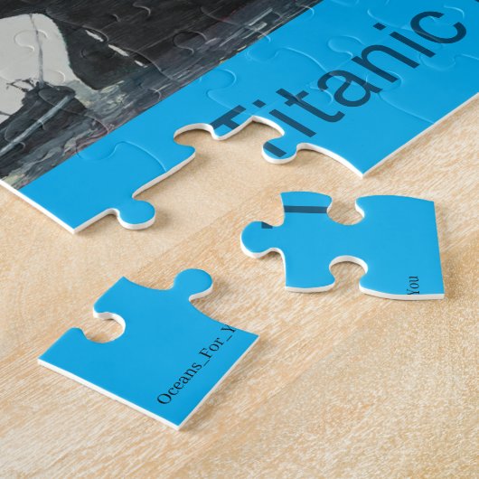 Titanic Blue White Star Line Ship Legpuzzel (Zijkant)