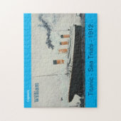 Titanic Blue  White Star Line Ship Legpuzzel (Verticaal)