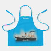 Titanic Blue White Star Line Ship Schort (Voorkant)