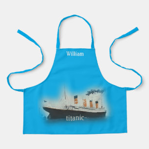 Titanic Blue White Star Line Ship Schort