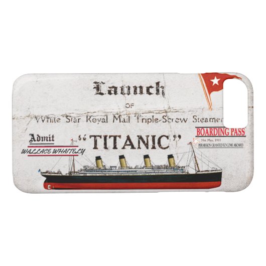 Titanic Boarding Pass Case-Mate iPhone Case (Achterkant (Horizontaal))