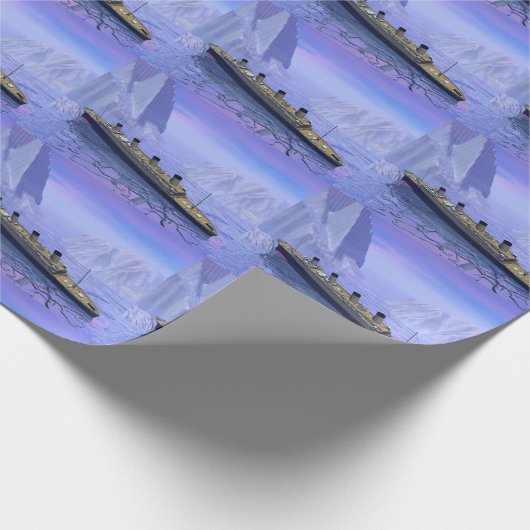 Titanic boat sinking - 3D rendering Cadeaupapier (Hoek)