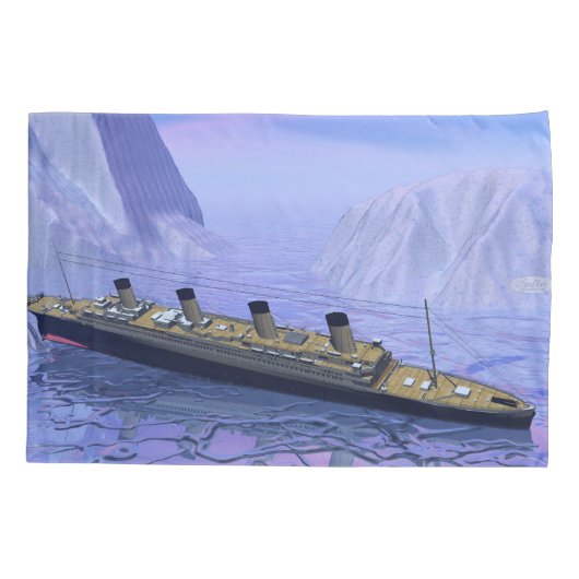 Titanic boat sinking - 3D rendering Kussensloop (Achterkant)