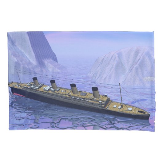 Titanic boat sinking - 3D rendering Kussensloop (Voorkant)