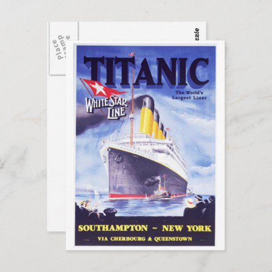 Titanic Briefkaart (Voorkant / Achterkant)