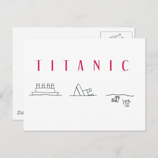 Titanic Briefkaart (Voorkant / Achterkant)