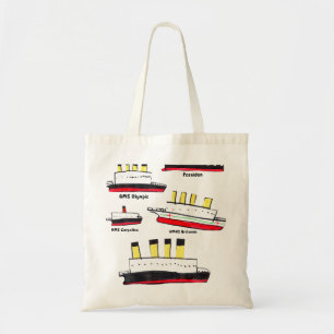 Titanic Britanic Carpathia Poseidon Olympisch ontw Tote Bag