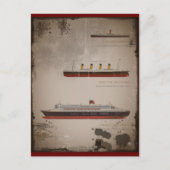 Titanic Carpathia en Mary Briefkaart (Voorkant)