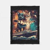Titanic Cats Funny T-shirt Fleece Deken (Voorkant)