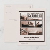 Titanic Centennial Memorial 1912-2012 Briefkaart (Voorkant / Achterkant)