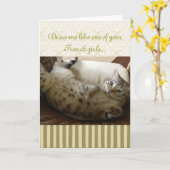 Titanic citaat van kat kaart (Gele Bloem)