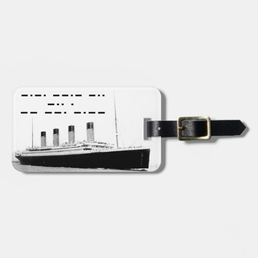 Titanic CQD de MGY Wireless Distress Signal Bagagelabel (Voorkant horizontaal)