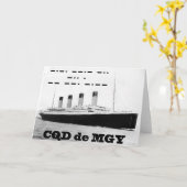 Titanic CQD de MGY Wireless Distress Signal Kaart (Gele Bloem)