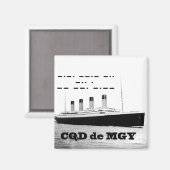 Titanic CQD de MGY Wireless Distress Signal Magneet (Voorkant / Achterkant)