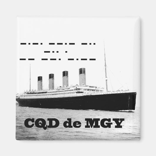 Titanic CQD de MGY Wireless Distress Signal Magneet (Voorkant)