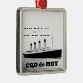 Titanic CQD de MGY Wireless Distress Signal Metalen Ornament (Rechts)