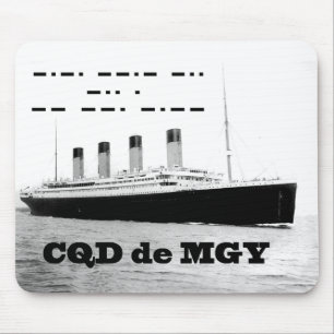 Titanic CQD de MGY Wireless Distress Signal Muismat