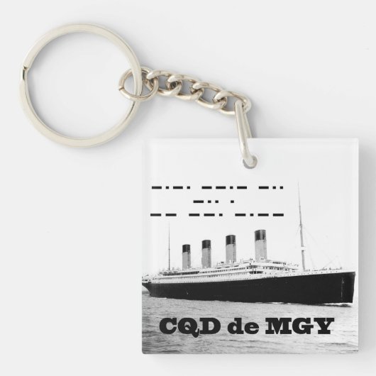 Titanic CQD de MGY Wireless Distress Signal Sleutelhanger (voorkant)