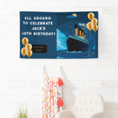 Titanic Cruise Liner Birthday Banner (Insitu)