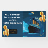 Titanic Cruise Liner Birthday Banner (Horizontaal)