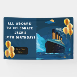 Titanic Cruise Liner Birthday Banner